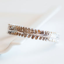 Load image into Gallery viewer, lavender cuff bracelet silver